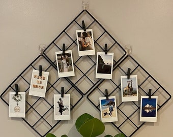 Wall Grid Photo Display // Instax Mini Display // Iron Wall Art // Display Memories // Birthday Gift