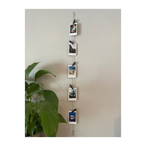 Présentoir photo avec câble // Support photo avec câble // Mini tirages Instax // Présentoir de plusieurs images // Cadeau d&#39;anniversaire