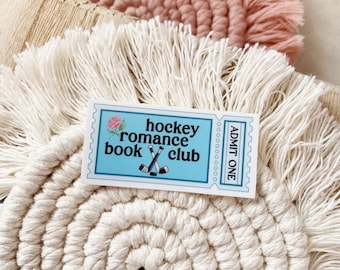 hockey romance book club sticker, bookish kindle sticker, sports romance reader