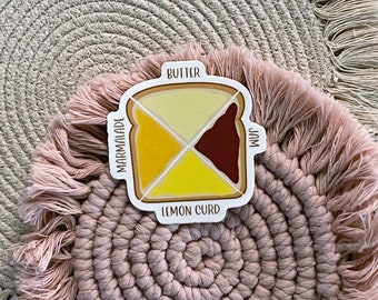 moony toast sticker, marauders wolfstar fanfiction sticker, gift for book lover