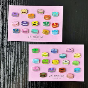Mini macaron enamel pins