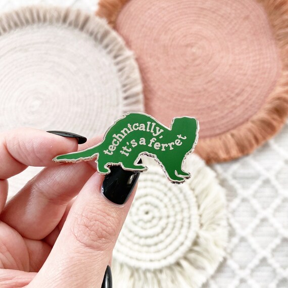 magical ferret enamel pin, bookish quote pin