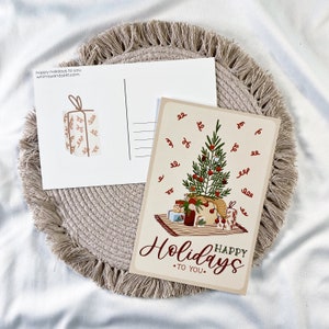 happy holidays to you postcard - set of 5, Christmas card