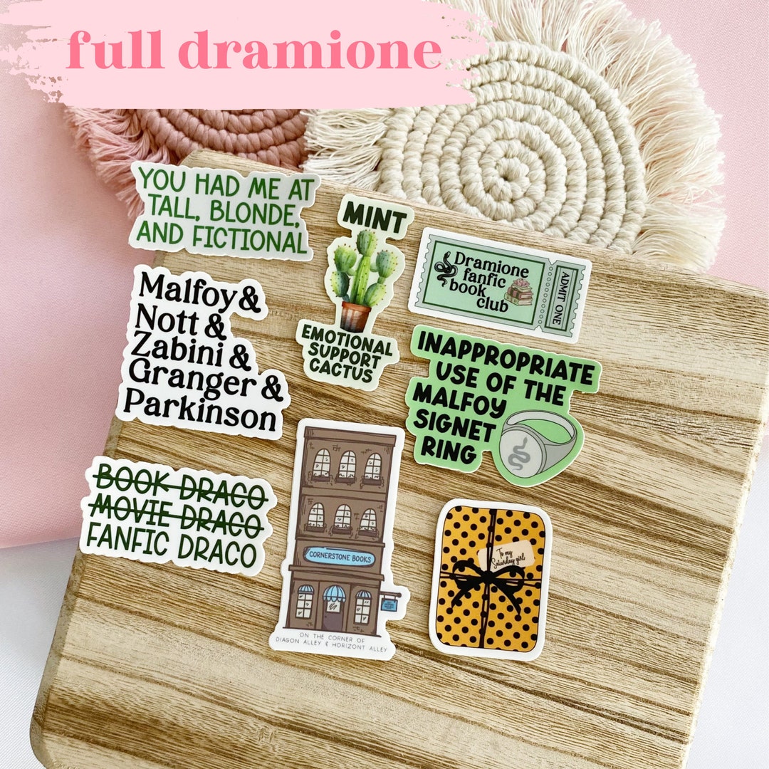 Dramione Fanfic Sticker Bundles, Ao3 Fanfiction Stickers Etsy