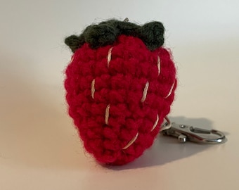 SMALL STRAWBERRY - crochet strawberry pattern play food berry amigurumi