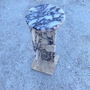 Calacatta viola marble small modern side table-Best selling model