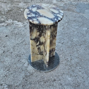 Vip side table -Marble side table- It is an end table made of quality marble.Made from Calacatta viola stone.