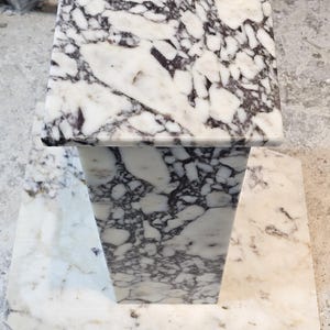 Calacatta Viola Marble End Table-Side Table-Modern Home Decor-Real Marble-Manufacturer -USA FREE TAX image 4