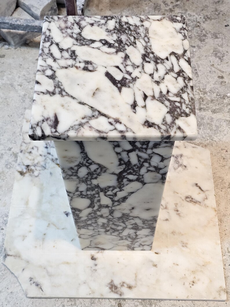 Calacatta Viola Marble End Table-Side Table-Modern Home Decor-Real Marble-Manufacturer -USA FREE TAX image 4