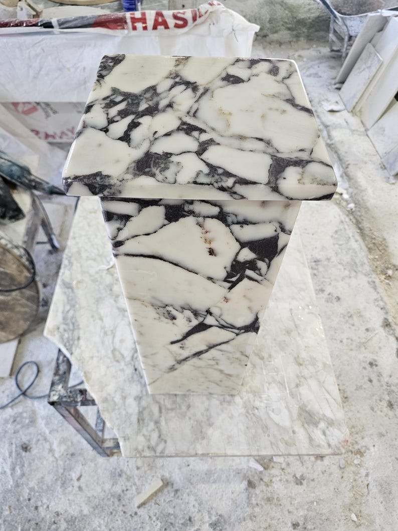 Calacatta Viola Marble End Table-Side Table-Modern Home Decor-Real Marble-Manufacturer -USA FREE TAX image 7