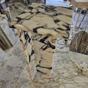 Calacatta Viola Marble End Table-Side Table-Modern Home Decor-Real Marble-Manufacturer -USA FREE TAX image 8