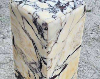 Calacatta Marble Cube Table-End Table -Nightstand-Real Marble-Home Decoration-Custom made-manufacturer- USA FREE TAX