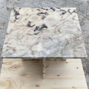 Mesa de centro y mesa de salón de mármol Calacatta viola - mesa de centro - mesa de centro protectora - Mesa de centro - mesa auxiliar - Mesa auxiliar