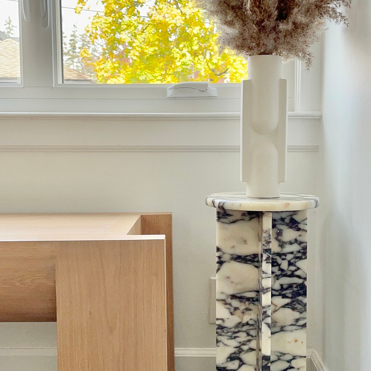 Calacatta Viola Marble Side Table