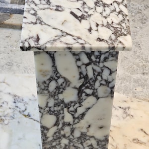 Calacatta Viola Marble End Table-Side Table-Modern Home Decor-Real Marble-Manufacturer -USA FREE TAX image 1
