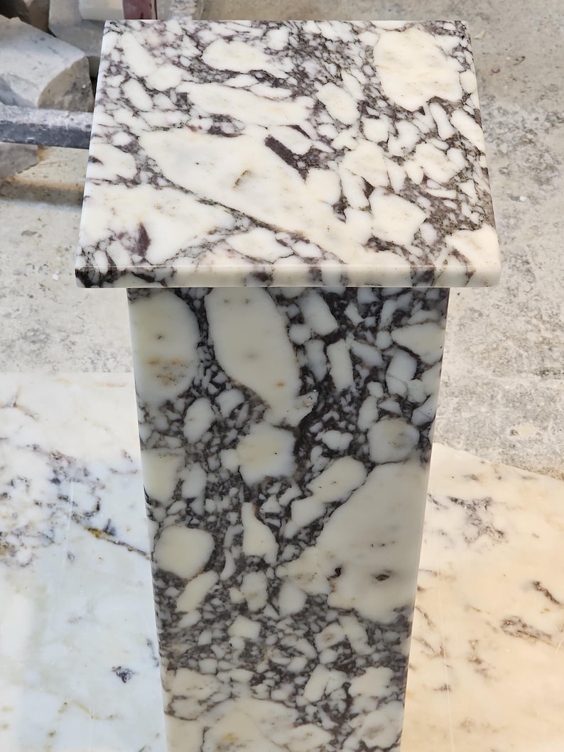 Calacatta Viola Marble End Table-Side Table-Modern Home Decor-Real Marble-Manufacturer -USA FREE TAX image 1
