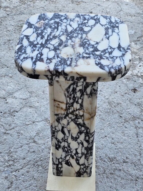 Calacatta Viola Marble Table-Real Marble-Natural Stone-Luxury Side Table-Home Decoration-USA FREE tax