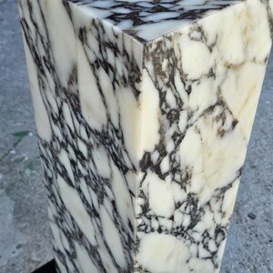 Calacatta Viola Marble Cube Table-marble base-calacatta base-stone base-modern home decor -Custom made-Quality marble-Manufacturer image 3