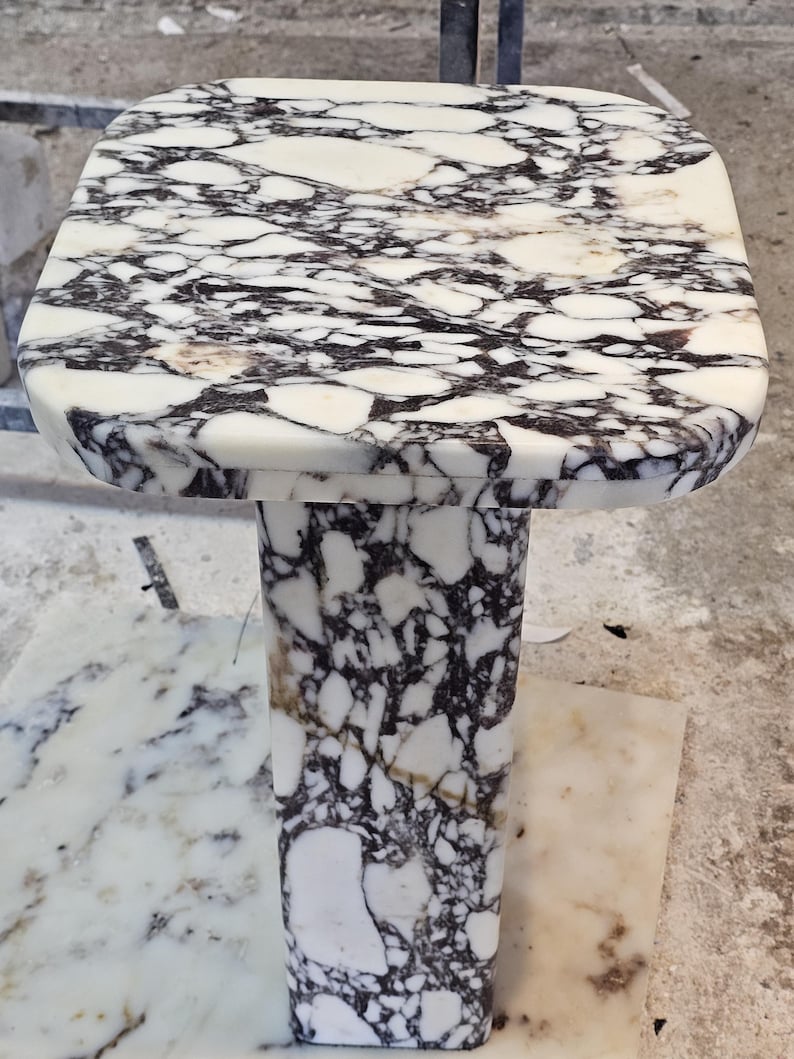 Calacatta Marmor Stand & Tisch-Vase Stand-Echter Marmor-Stein Dekor-Luxus Beistelltisch-Custom Made-Qualitäts Marmor-Hersteller -USA FREE MwSt Bild 8