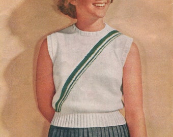 Knit Pullover Sweater Vest Vintage Pattern · XS-XL Sizes | PDF Instant Download