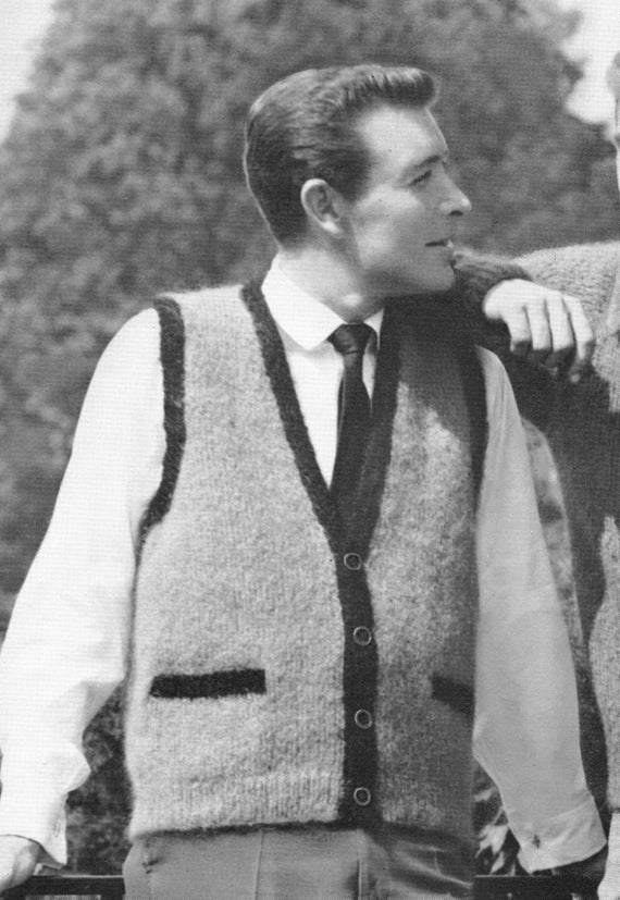 Mohair Cardigan Long Sleeve & Sleeveless Vest Men