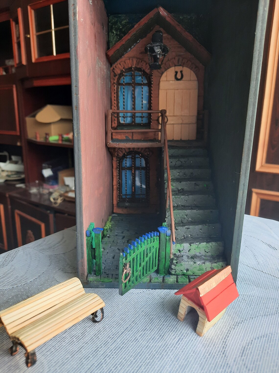 Book nook bookshelf insert Diorama Miniature Sweet Home Etsy