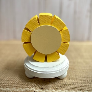 Chunky Wood Sun - Wooden Sunshine - Summer Tiered Tray Display - 3D Wood Sun Decor