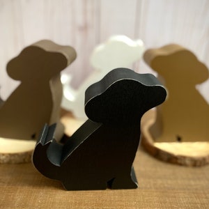 Chunky Wood Dog - Wooden Dog Themed Tiered Tray Decor - Dog Lovers Home Decor