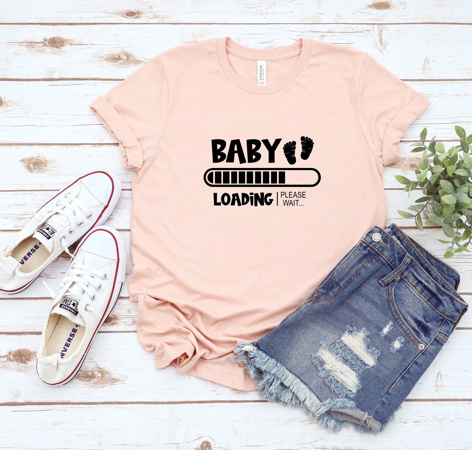 Baby Loading Shirt Pregnant Shirt Pregnancy Announcement | Etsy