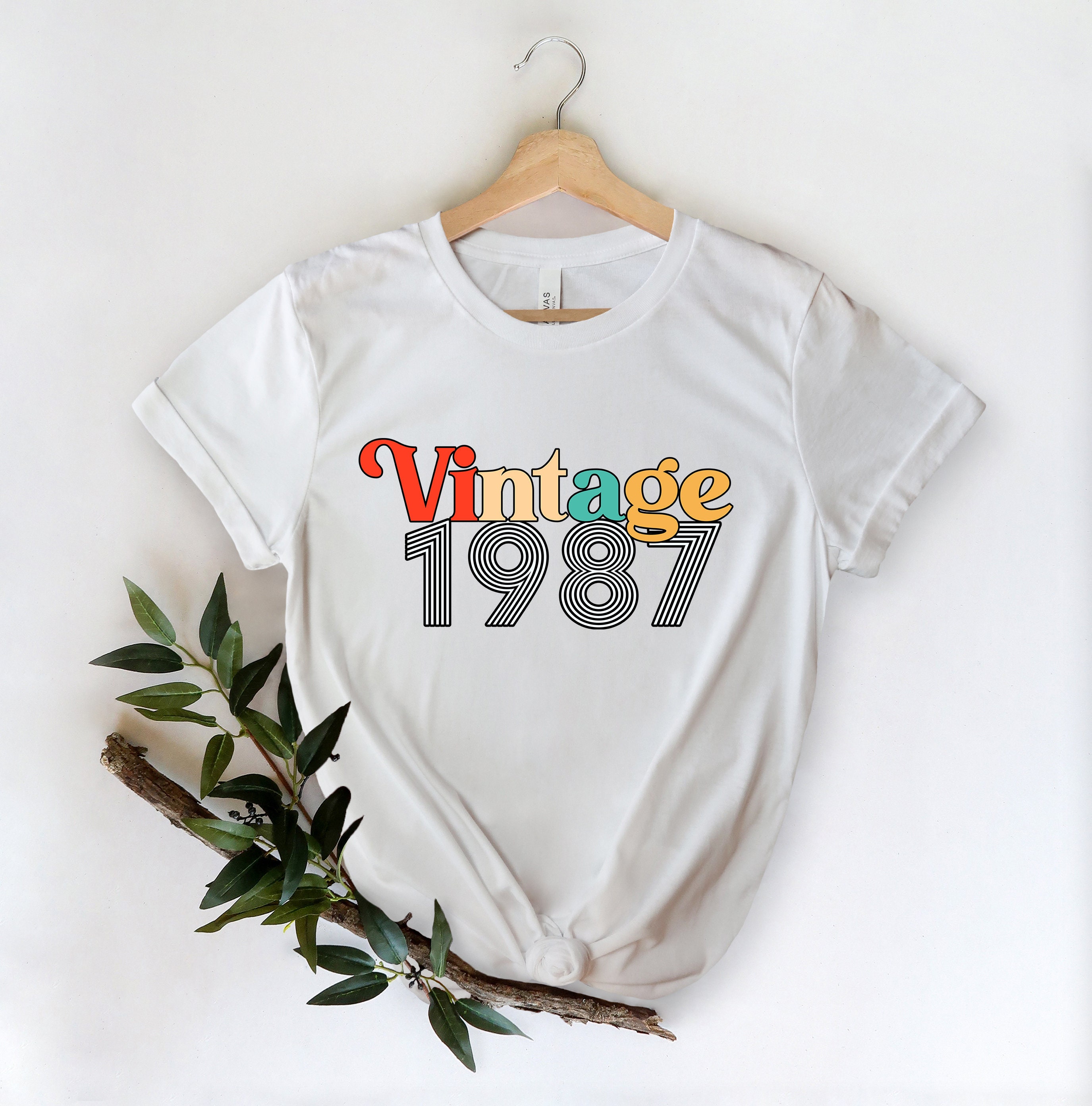 Vintage 1987 Shirt Happy Birthday Shirt Vintage 1987 Tee | Etsy