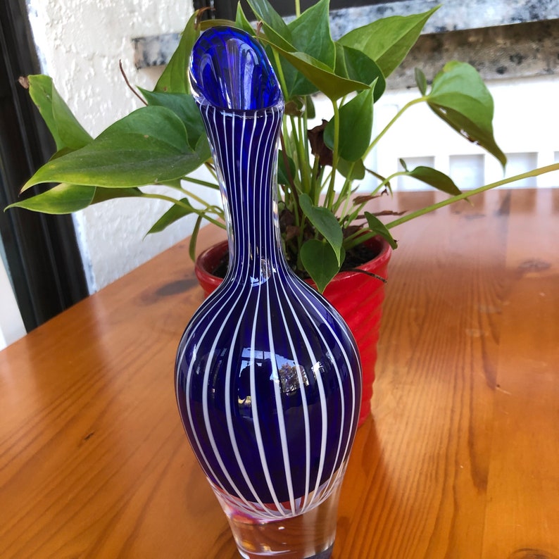 Vintage Orrefors Vase Hand Blown Signed Scandinavian Etsy