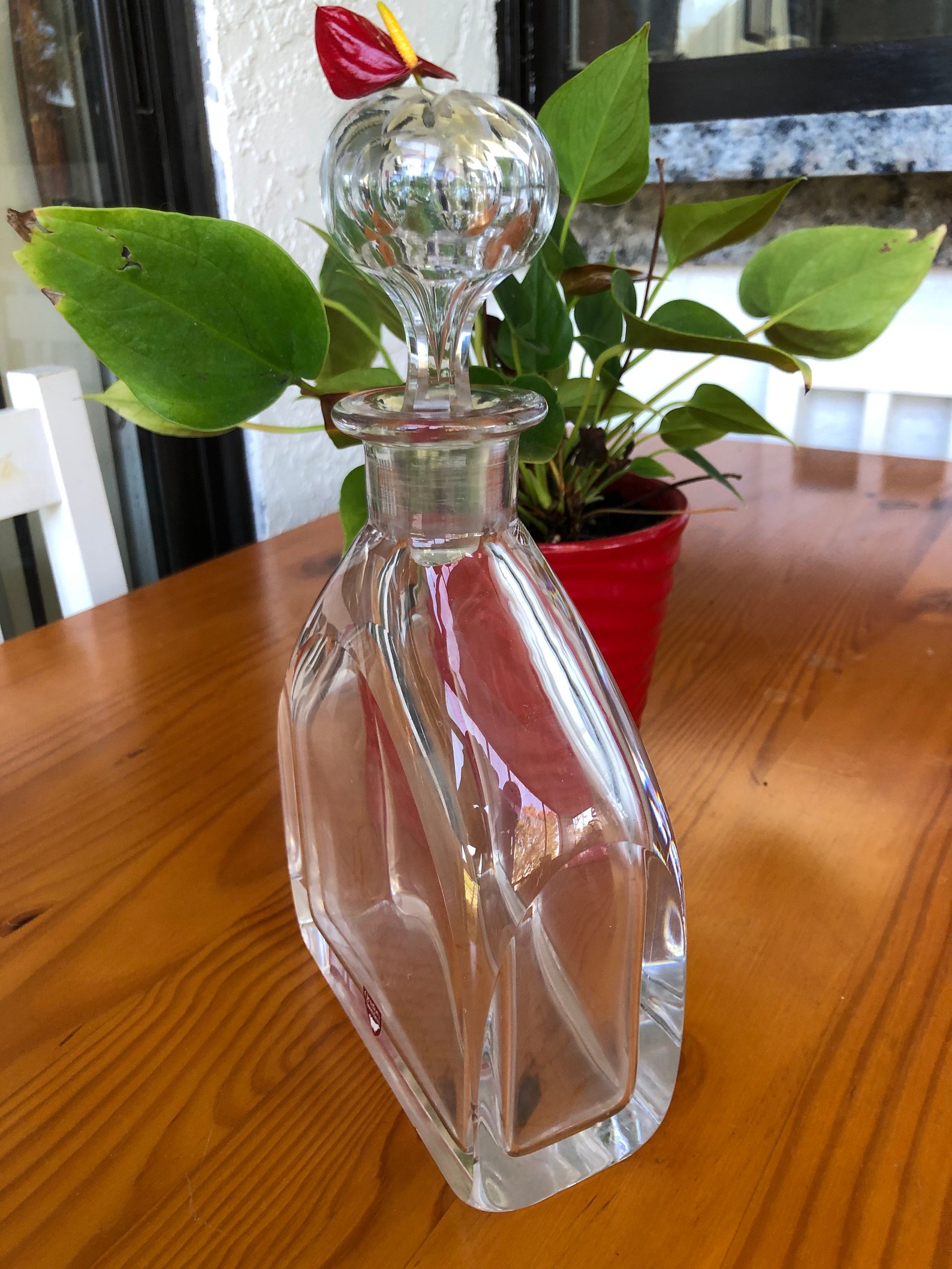 Vintage Bar Decanter Orrefors Sweden With Label Unsigned Etsy