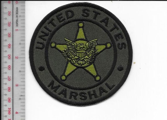UNITED STATES MARSHAL SERVICE MISSILE ESCORT SHOULDER PATCH SUBDUED GREEN 