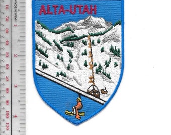 Vintage Skiing Utah Alta Ski Area & Resort Wasatch Mountains Salt Lake Co Promo Patch