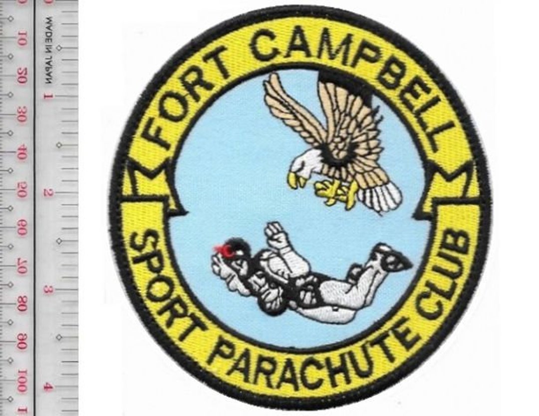 Patch Vintage Springfield Parachute Club - Kentucky - Bleu - Taille L (7 Pouces)