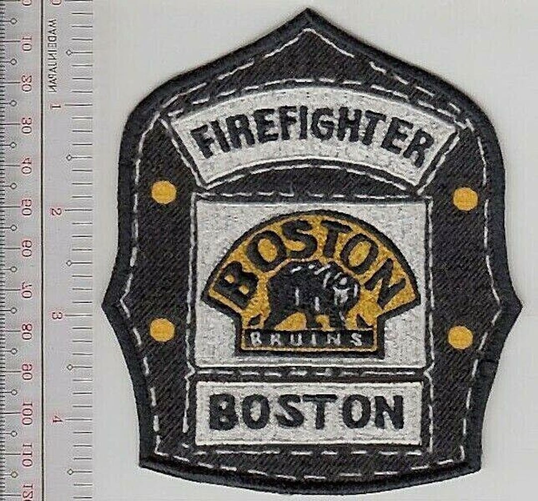 Boston Fire Department & Boston Bruins Firefighter Helmet Shield ...
