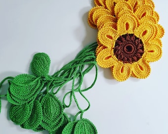 Sunflowers Crochet Garland