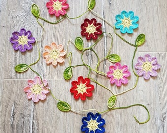 Crochet Flower Bunting | Flower Garland