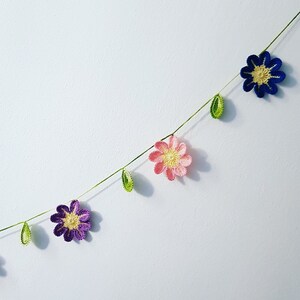 Crochet Flower Bunting Flower Garland image 6