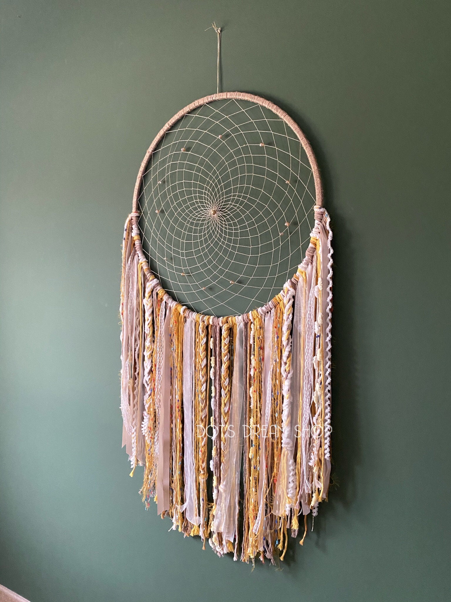 Gold Dream Catcher Large Dream Catcher Bohemian Decor Etsy