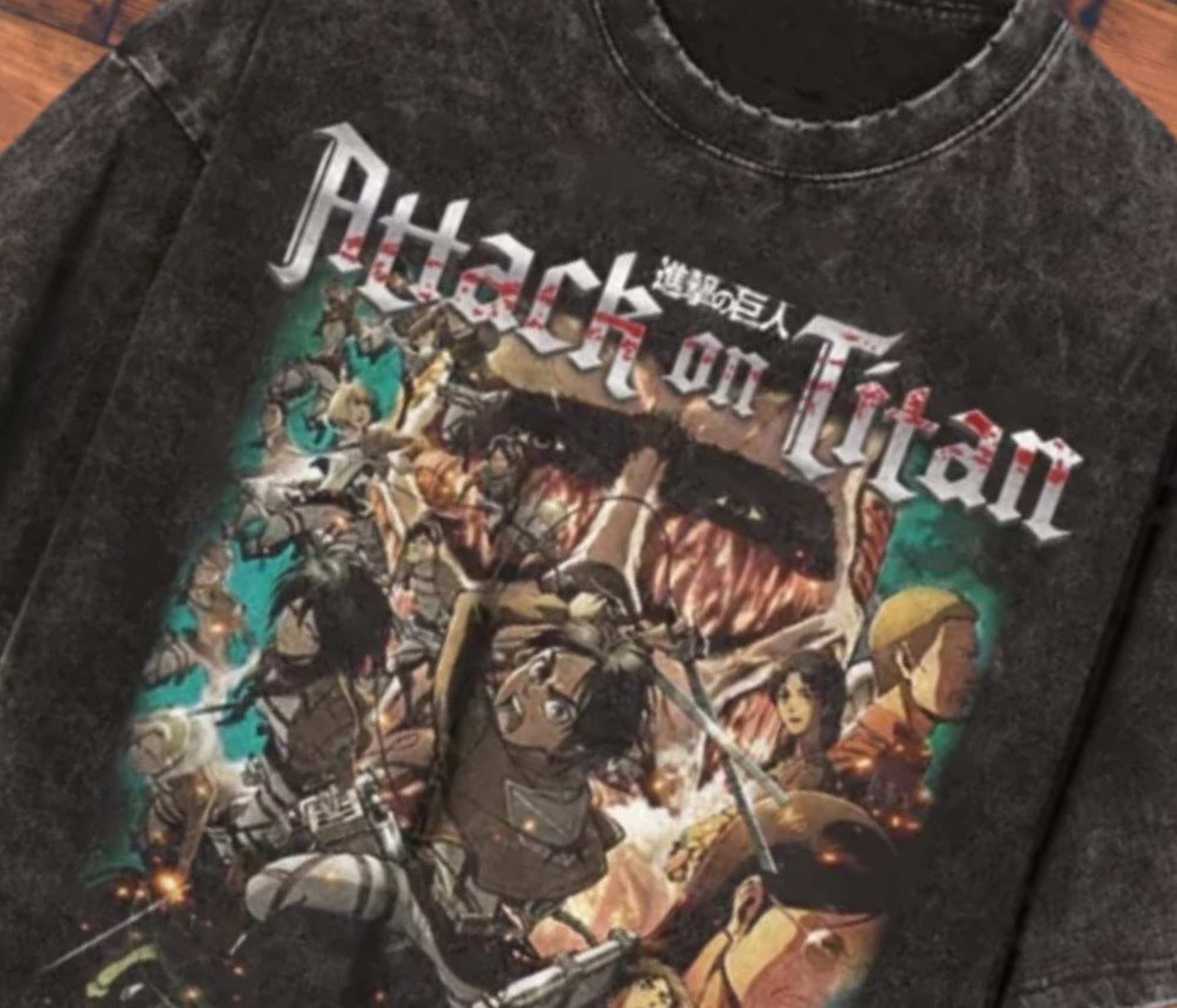 Discover Attack On Titan Shirt, Unisex Anime Shirt Vintage manga, Levi Shirt, Combat Suit, Eren Jaeger, Mikasa Ackerman, AOT Shirt SILA042