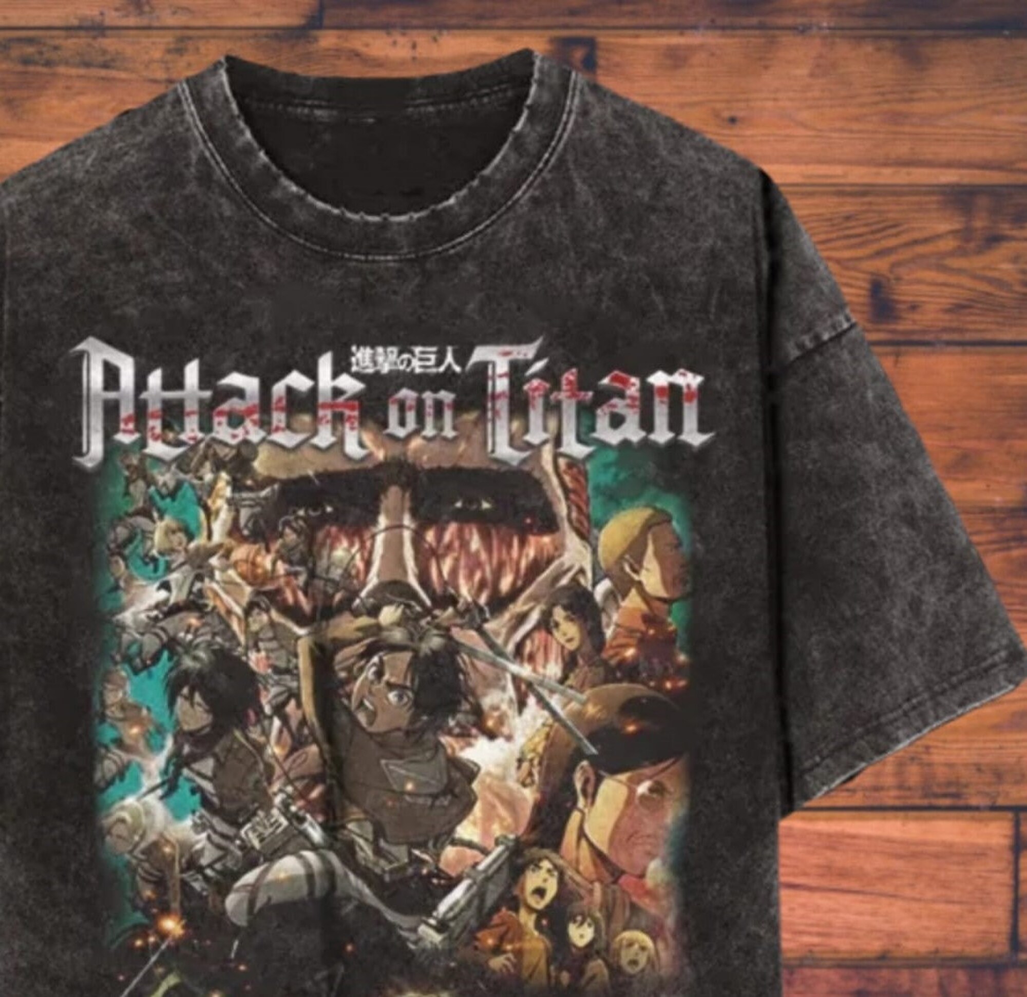 Discover Attack On Titan Shirt, Unisex Anime Shirt Vintage manga, Levi Shirt, Combat Suit, Eren Jaeger, Mikasa Ackerman, AOT Shirt SILA042