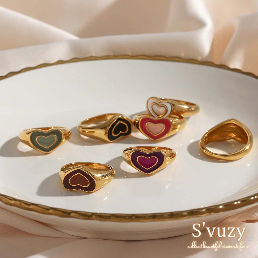 Espresso heart ring online