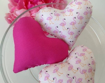 Flamingo Heart Pillow Set | Tiered Tray Decor | Lavender Sachet  | bowl filler