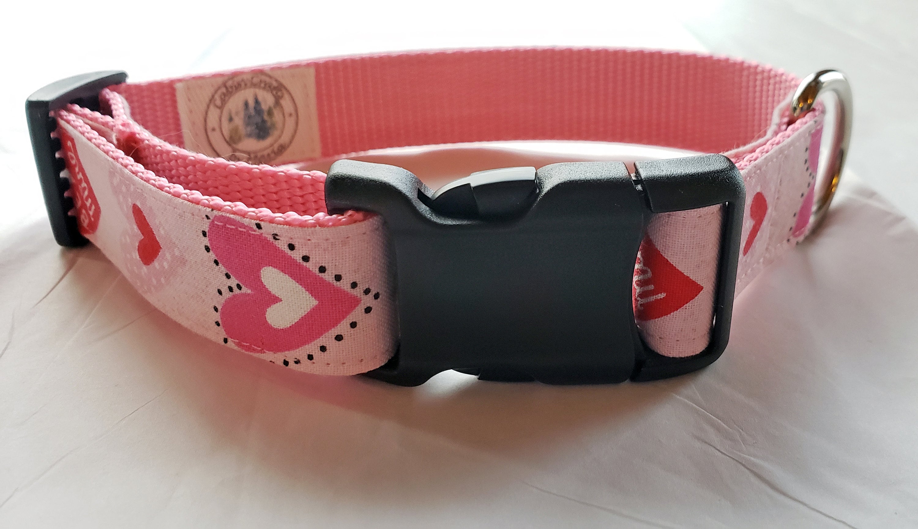 Valentine Vine of Love Dog Collar Adjustable Handmade Custom Designer 