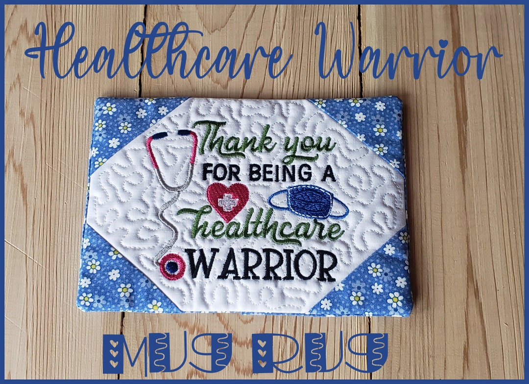 Handmade Mug Rug Healthcare Warrior Mug Rug Nurse's Etsy