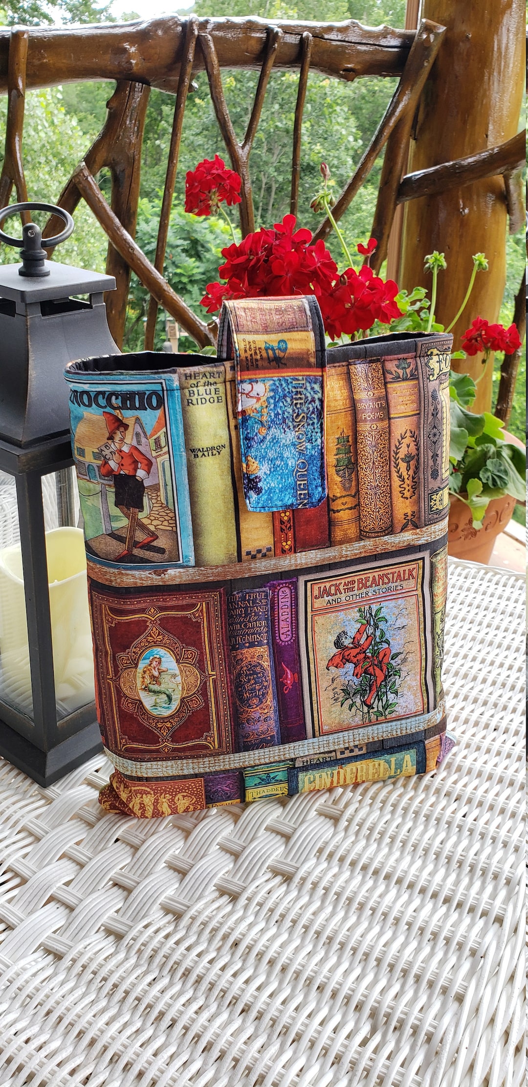 Handmade Book Cover, Library of Rarities Padded Book Cover With Pocket ...
