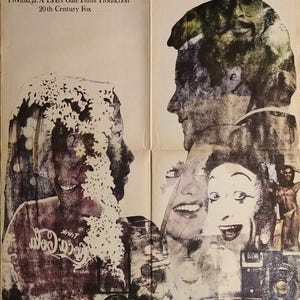 May include: A vintage Polish movie poster for "A Wedding Day", featuring a collage of faces and imagery. The poster includes the film's title in Polish, cast names, and production details. The color palette is primarily muted tones with hints of red.