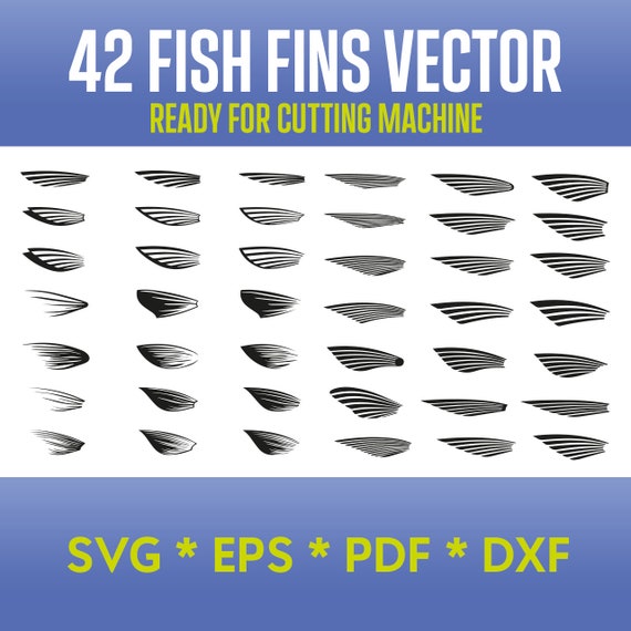 Fish Fins SVG Bundle, Fishing Lure Svg Bundle, Dxf, Eps, Pdf, Png, Jpg  Cricut Cut.