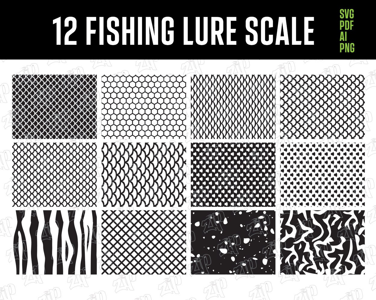 Fishing Lure Scale SVG, Fishing Lure Pattern SVG, Fishing Lure Tumbler SVG, Fishing Lure Cup